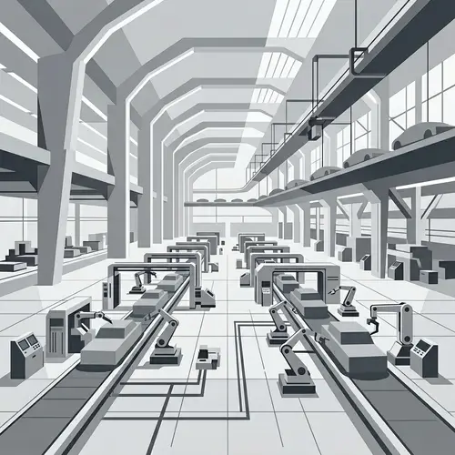 Minimalist Automotive Industry Concept Art