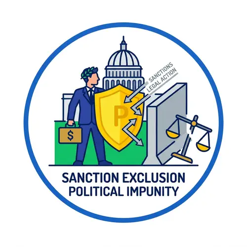 Colorful Political Icon Representing Legal Themes