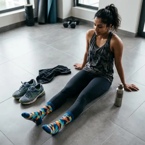 Athletic Woman Relaxing Post-Workout