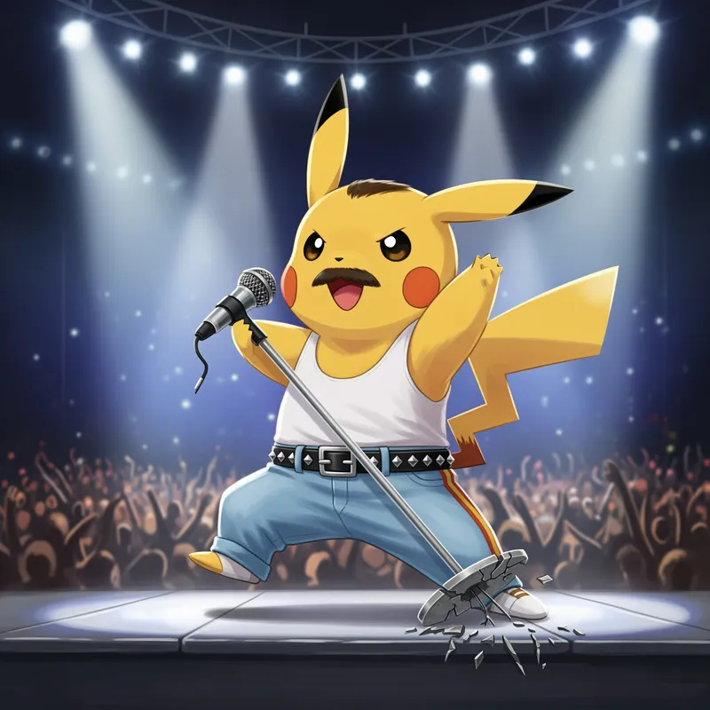 Pikachu as Freddie Mercury: A Unique Costume Idea