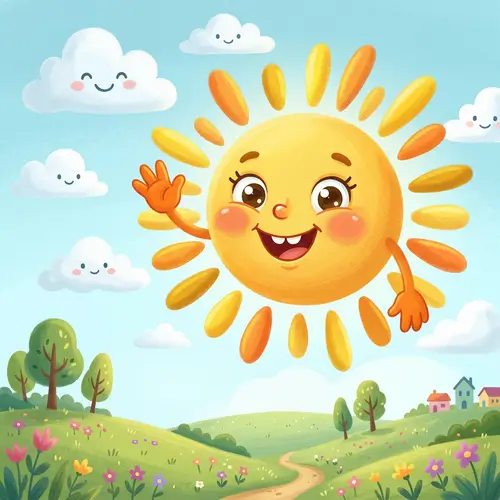 Charming Friendly Sun Imagery for Your Projects