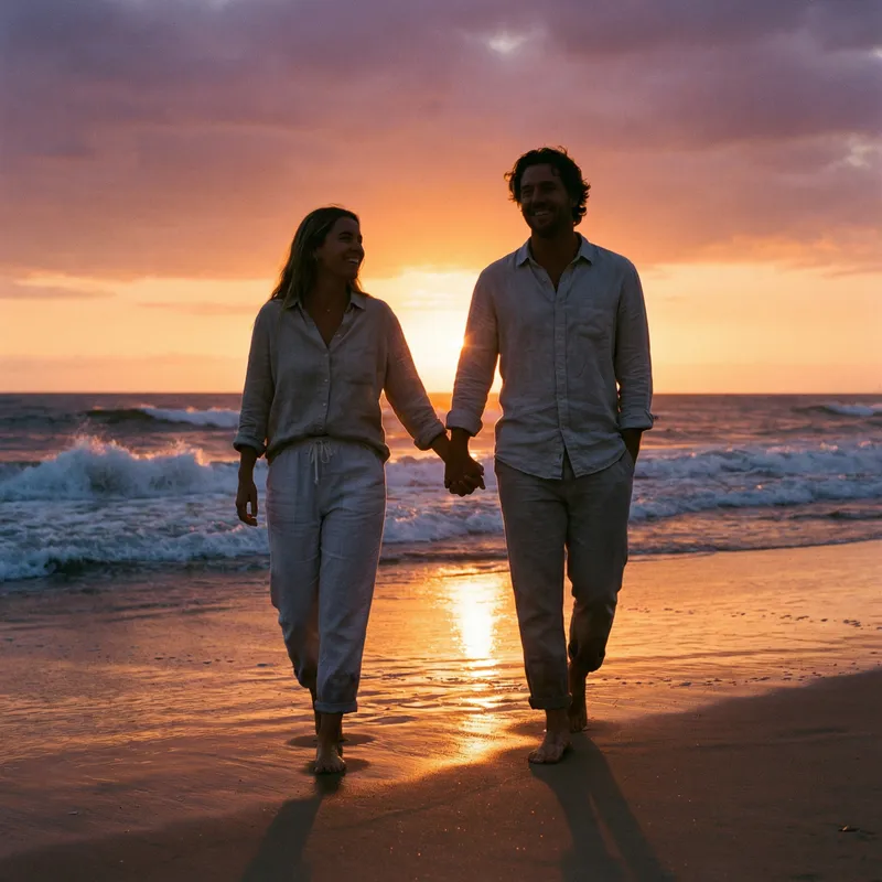 Romantic Sunset Beach Moments