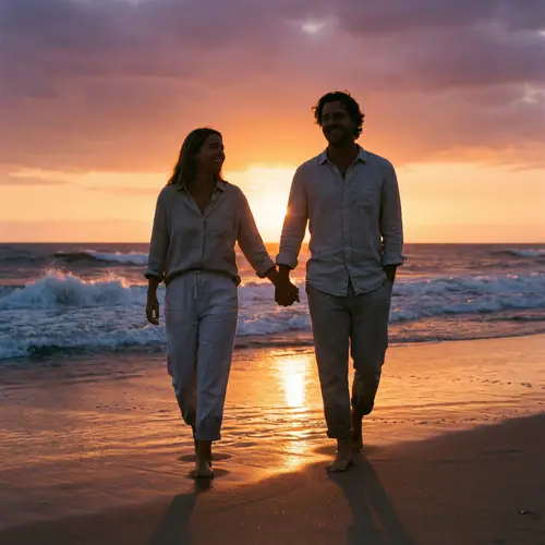 Romantic Sunset Beach Moments