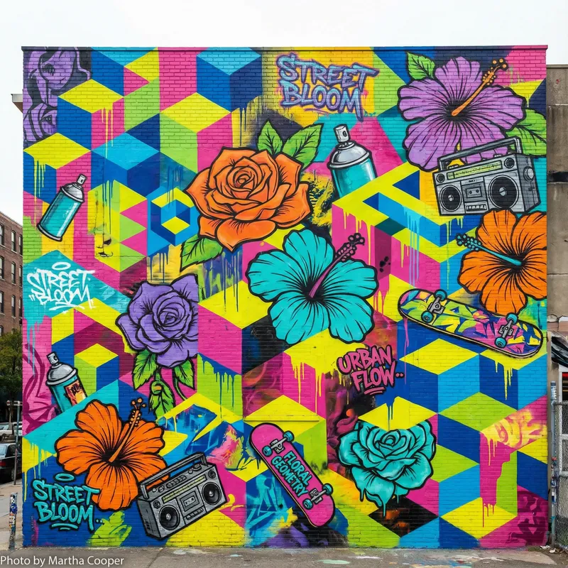 Floral Motifs and Geometric Patterns in Street Culture Design