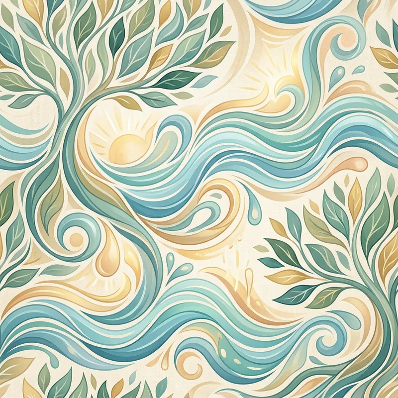 Elegant Nature Pattern Design | Modern Relaxing Elements Elegant Nature Pattern Design | Modern Relaxing Elements