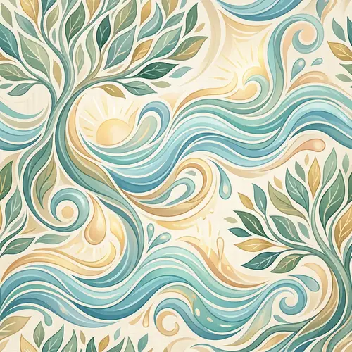 Fluidity and Relaxation Pattern Design | Nature Elements & Abstract Shapes