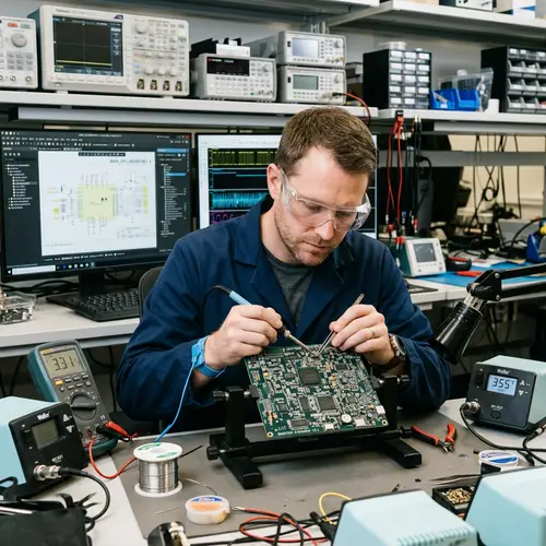 Expert Electrical Engineer in Modern Lab