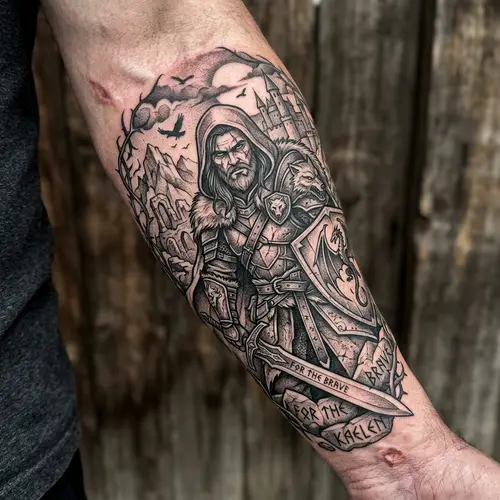 Charming Anime Maneki-neko Tattoo Design