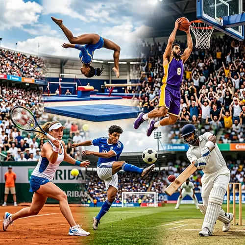 Diverse Group of Athletes in Action | Sports Photos