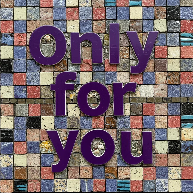 Purple Mosaic Design: 'Solo por Ti' in Squares