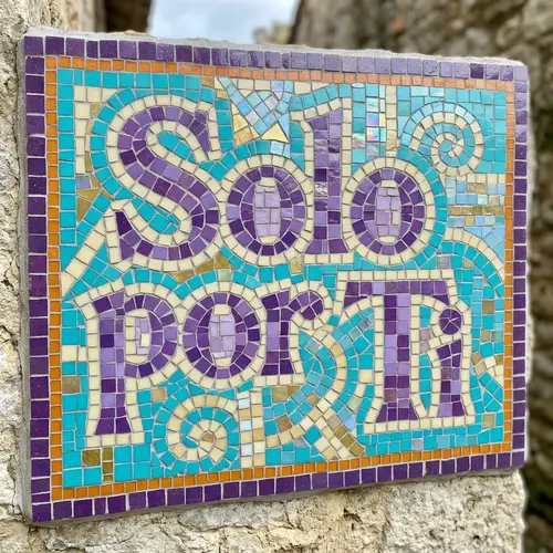 Purple Mosaic Design: 'Solo por Ti' in Squares