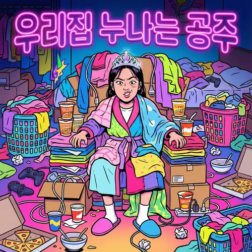 Cheeky Royal Portrait: Korean Princess at Home