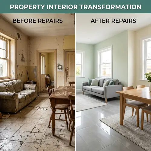 Property Interior Makeover: Before and After Minor Repairs