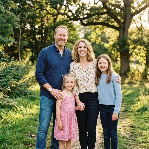 Heartwarming Family Picture with Two Girls