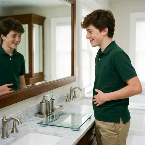 Smiling Rich Boy Weighs In: A Middle School Moment