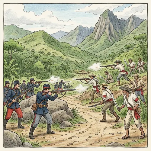 Thousand Days' War Illustration: Colombian Conflict Scene