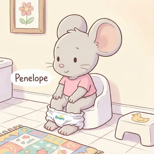 Cute Baby Penelope Mouse Cartoon Image