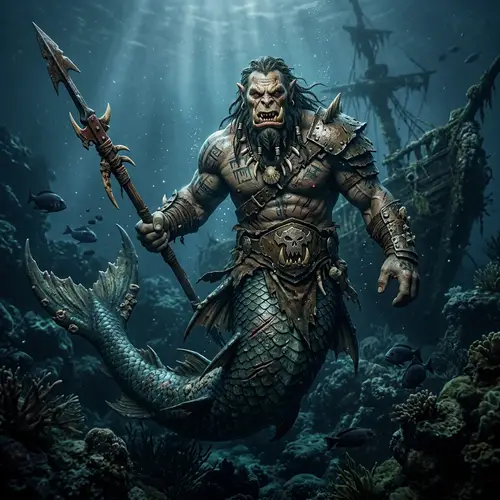 Realistic Mermaid Ork Art | Fantasy Creatures