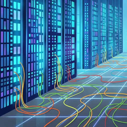 Abstract Data Center Illustration