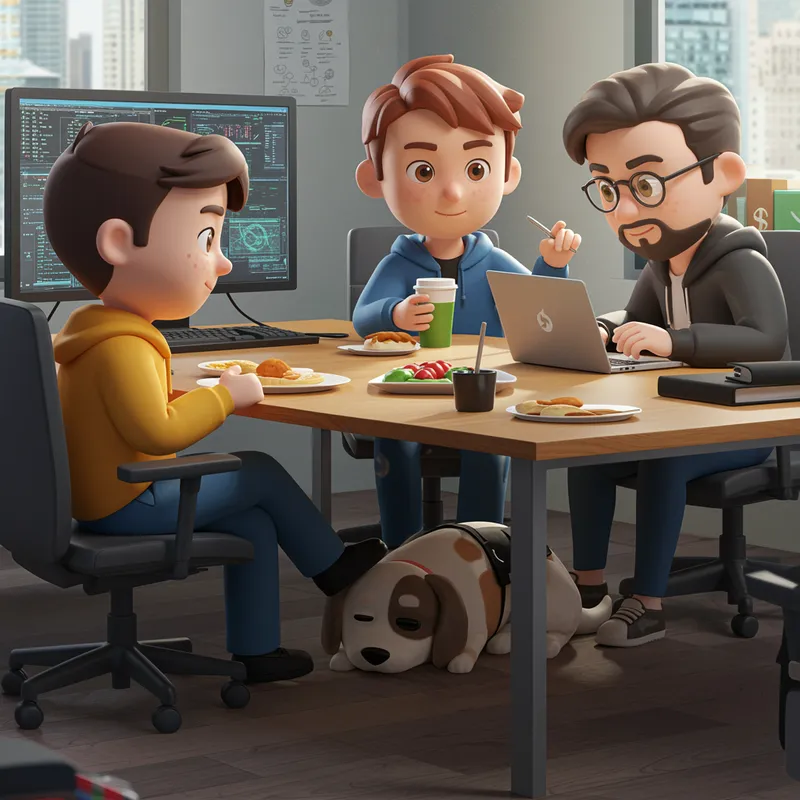Cute Pixar Office Lunch Break at Hoxhunt