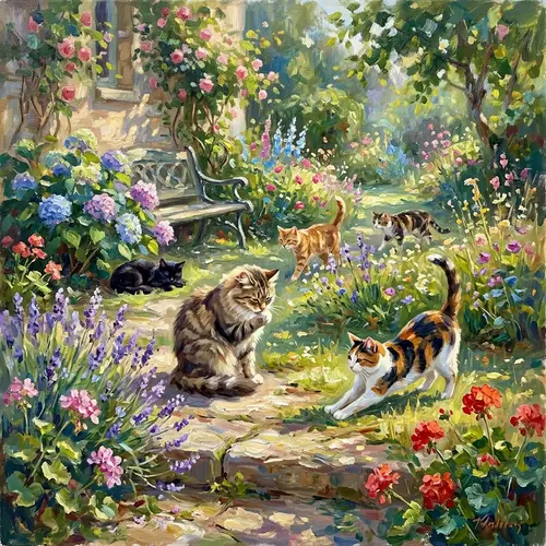 Impressionist Cats: Artful Feline Creations