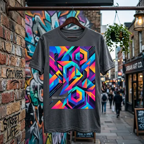 Stylish Abstract Geometric T-Shirt Design