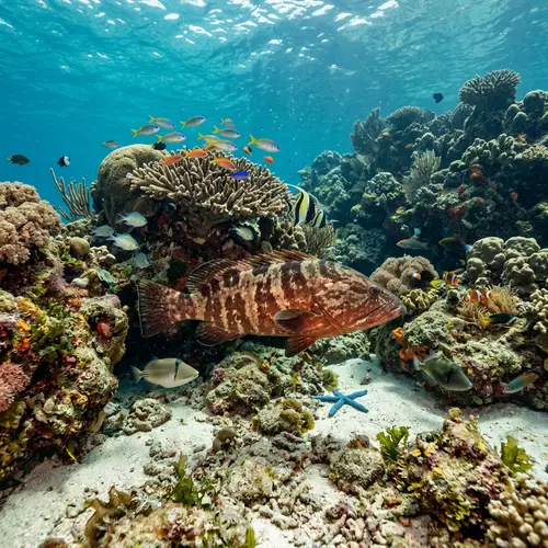 Hamour Fish in Natural Habitat - Underwater Marine Life