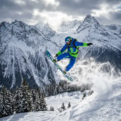 Spectacular Snowboarding Adventure in Winter Wonderland