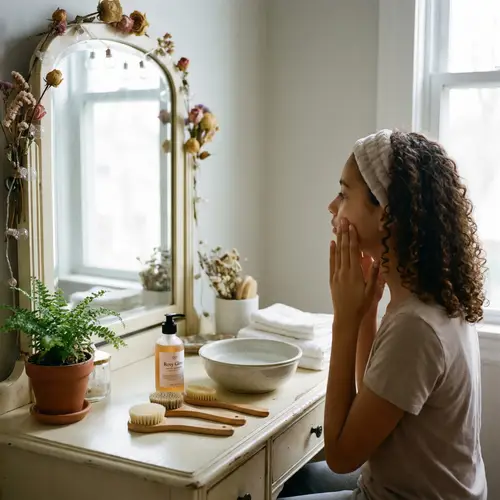 Teenage Girl Skincare Routine: Fresh & Radiant Face Touching