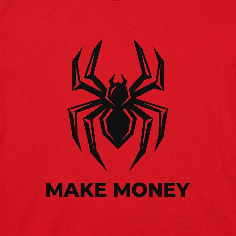 Bold Black Spider Icon for T-Shirt Designs Bold Black Spider Icon for T-Shirt Designs