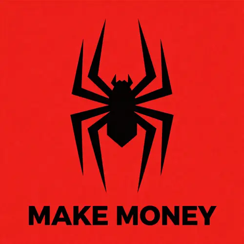 Bold Black Spider Icon for T-Shirt Designs