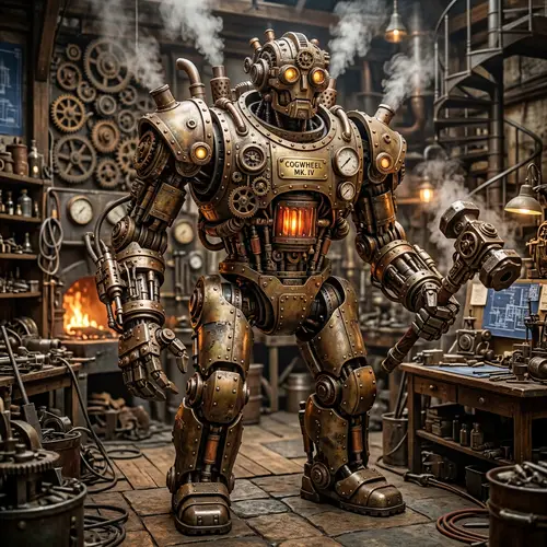 Steampunk Golem: A Mechanical Marvel