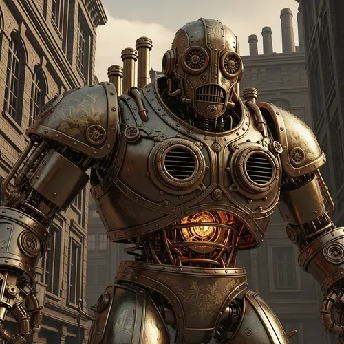 Steampunk Golem: A Mechanical Marvel