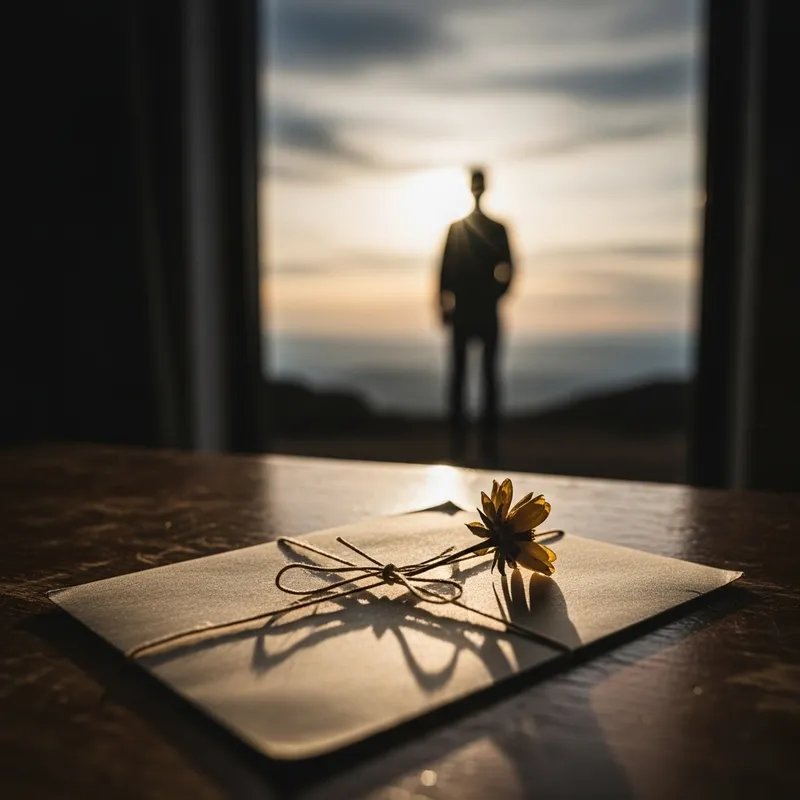 Symbolic Imagery: Letter, Dried Flower, and Silhouette Symbolic Imagery: Letter, Dried Flower, and Silhouette