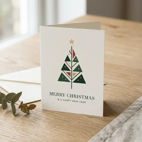 Minimalist Christmas Card Design for Festive Greetings
