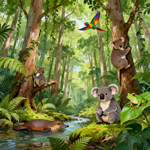 Daintree National Forest Illustration for Kids