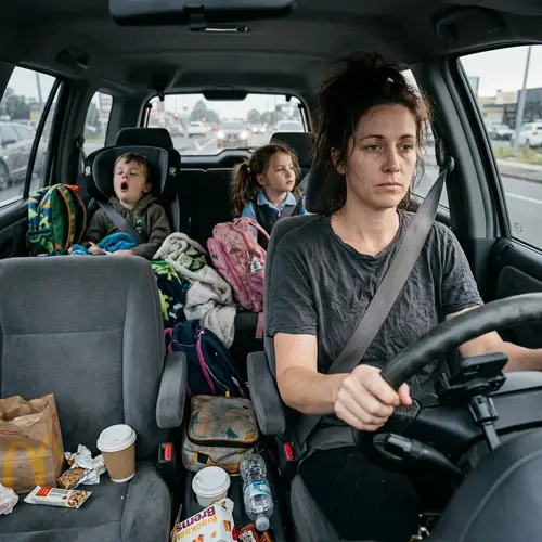 Tired Mom's Morning School Run: Real Life Moments