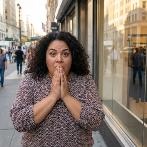 Shocked Hispanic Woman: A Captivating Image