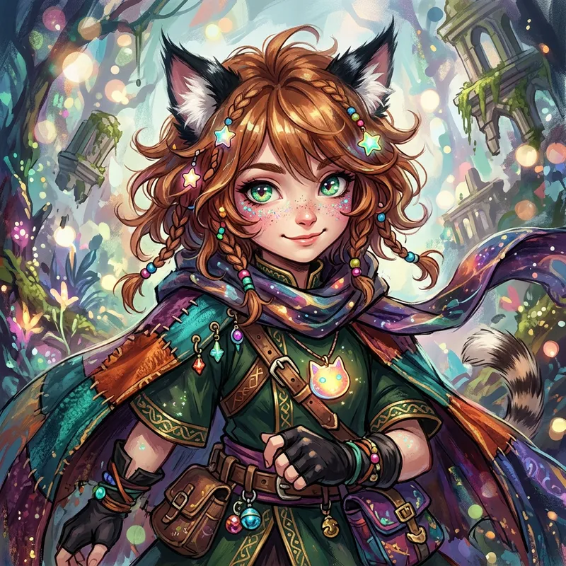 Complex Fantasy Cat Girl - Stylish & Ultra-Detailed Character Concept Art