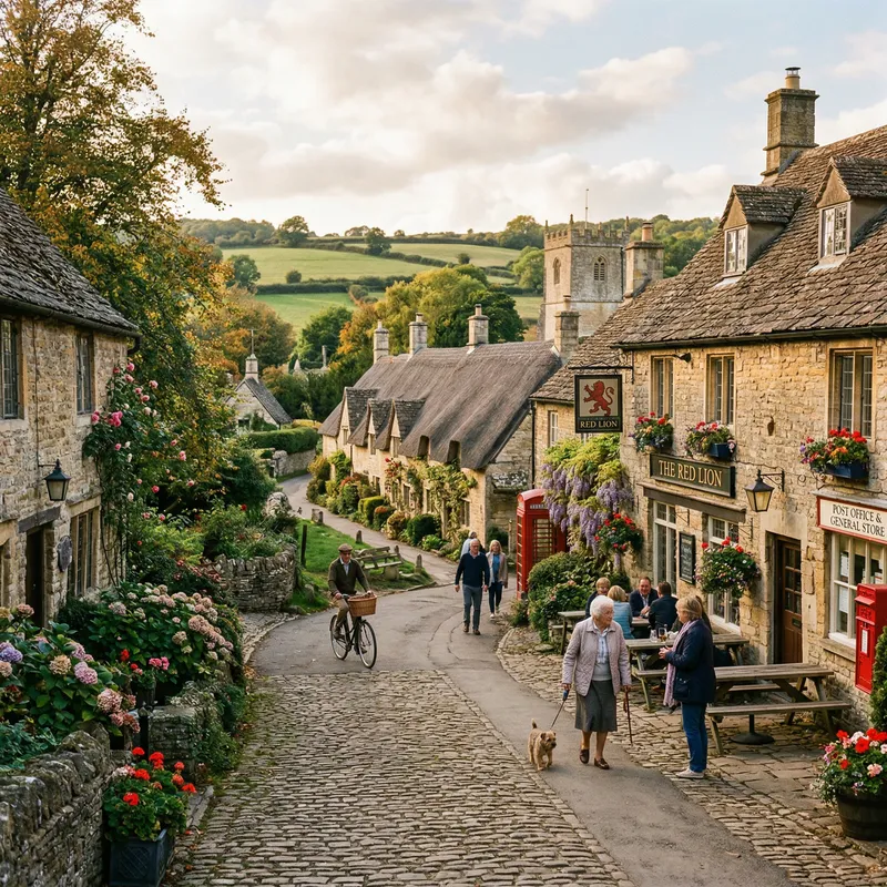 Charming Village Scene Images