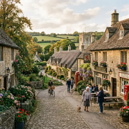 Charming Village Scene Images