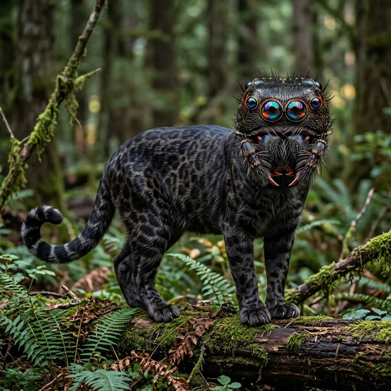 Spider-Head Cat: Mysterious Hybrid Creature