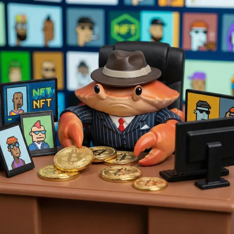 Gangster Crab with Bitcoin NFTs