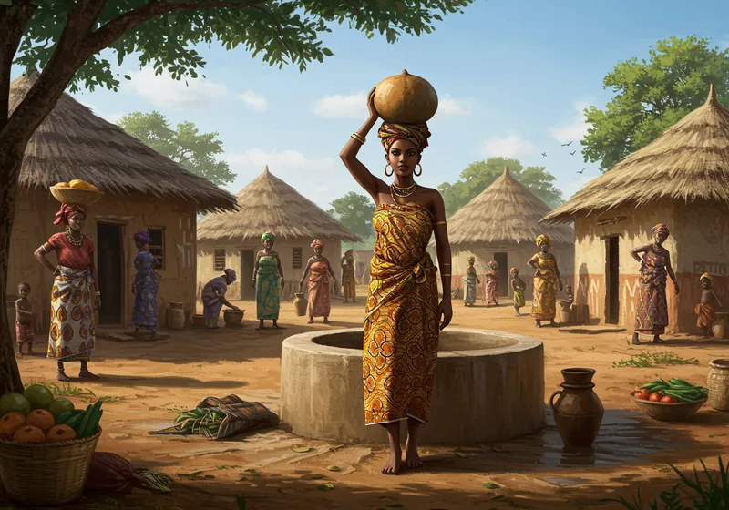 Vibrant West African Village Life