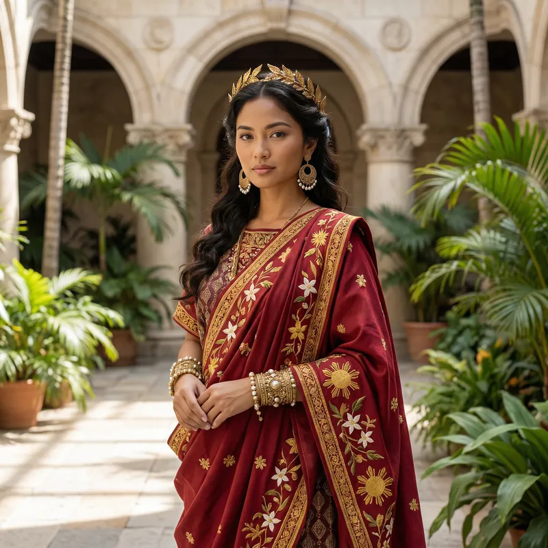 Filipina Princess in Roman Empire Dress | Majestic Philippines Royalty