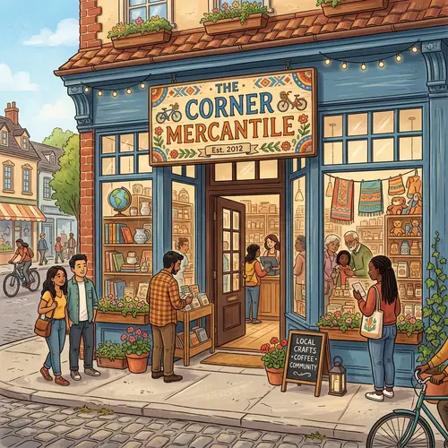 Colorful Small Business Storefront | Products & Shoppers