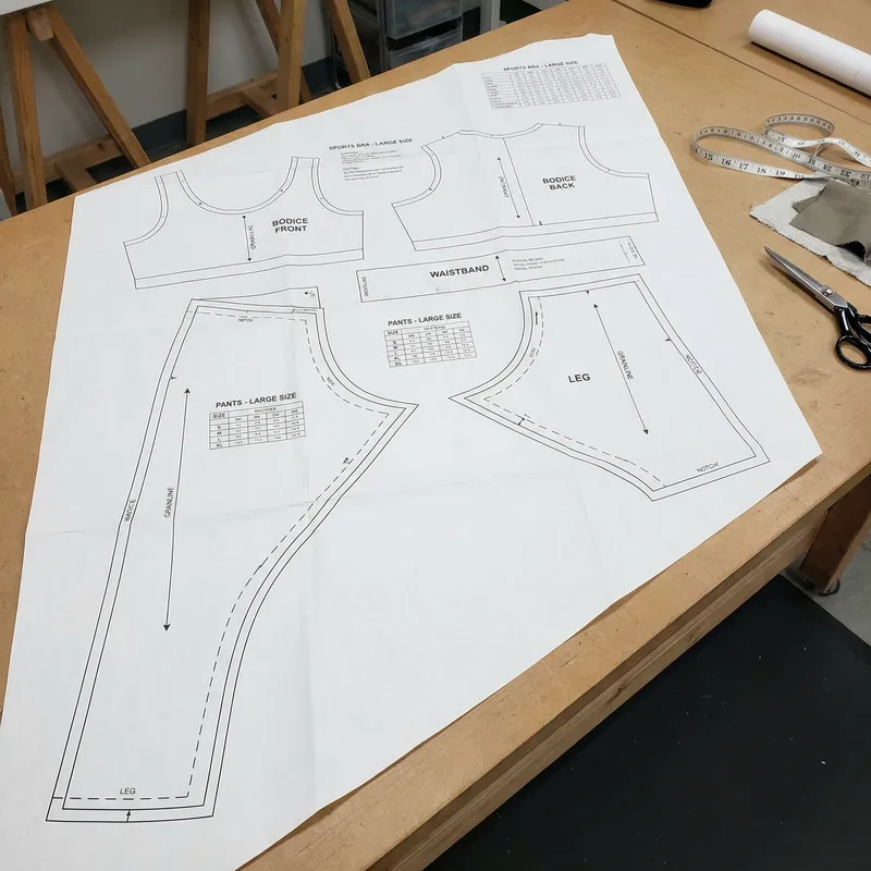 Large Size Sports Bra and Pant Design Pattern