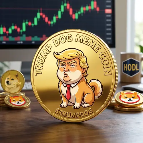 Funny Trump Head Dog Meme Coin