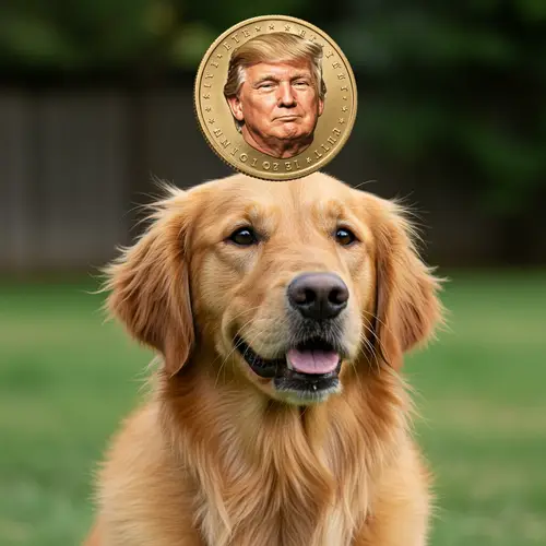 Funny Trump Head Dog Meme Coin
