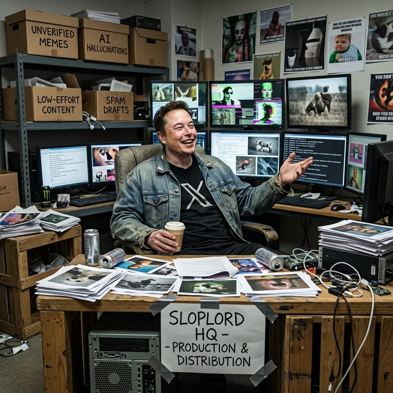 Elon Musk as a Sloplord: A Creative Concept